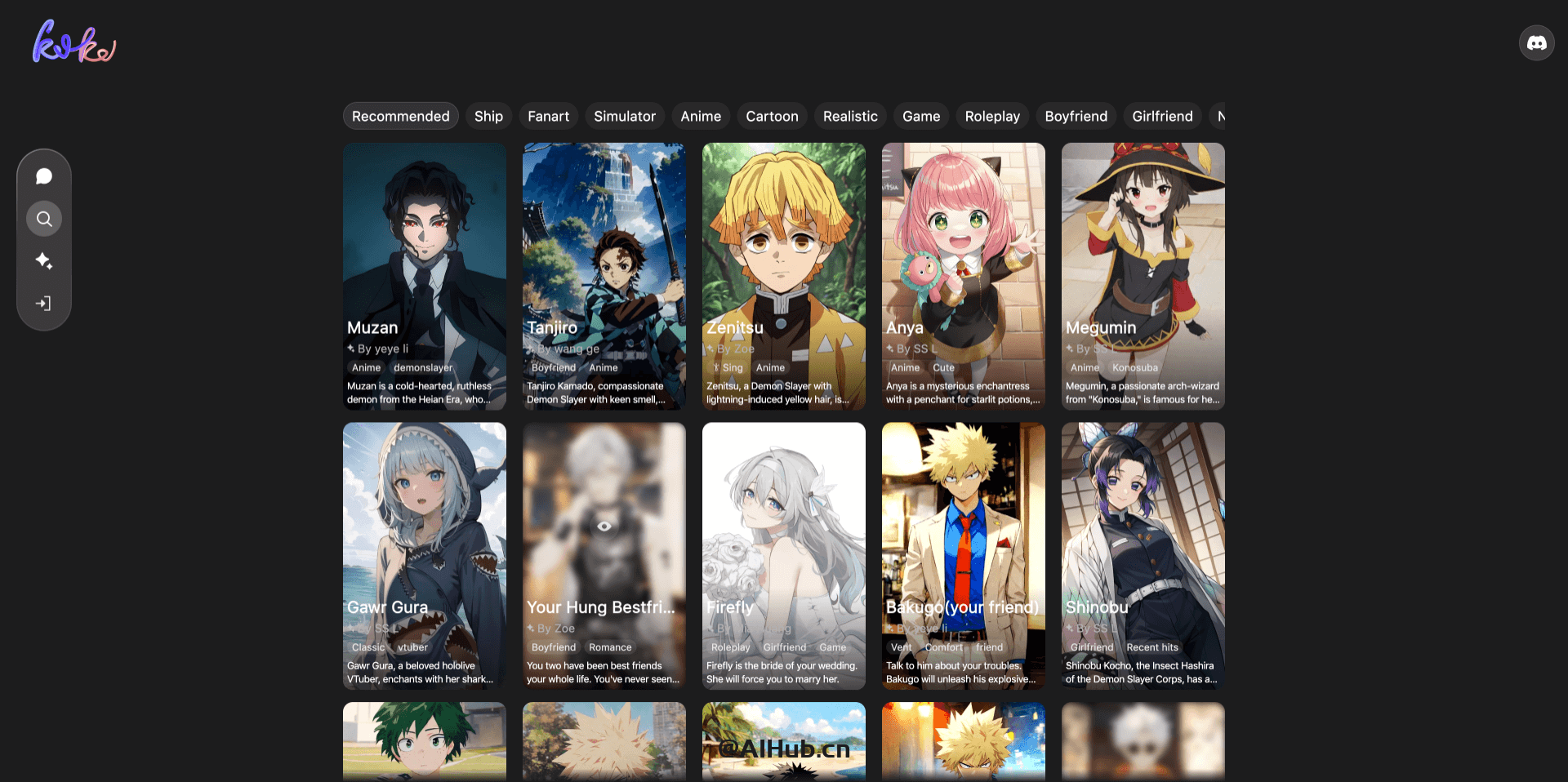 Koko AI: A virtual AI chat companion that provides face-to-face interaction with 3D anime characters
