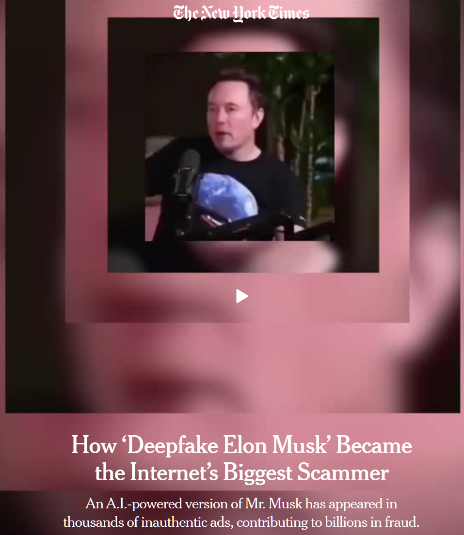 70c6d6ddj00sic9h400dnd000ql00uom AI Musk "appeared" in thousands of fake ads, and an octogenarian in the United States was defrauded of nearly $700,000