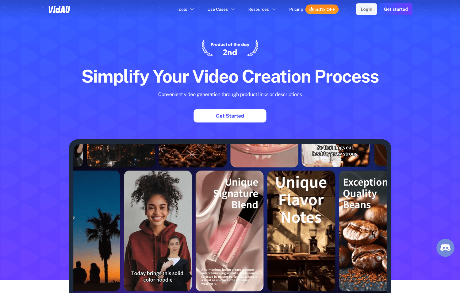 VidAU: AI video generation platform, product link to generate videos with one click, easily realize AI face-changing and translation
