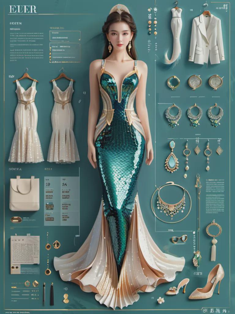 AI painting for clothing design, clothing accessories classification background in Stable Diffusion [Lora model]