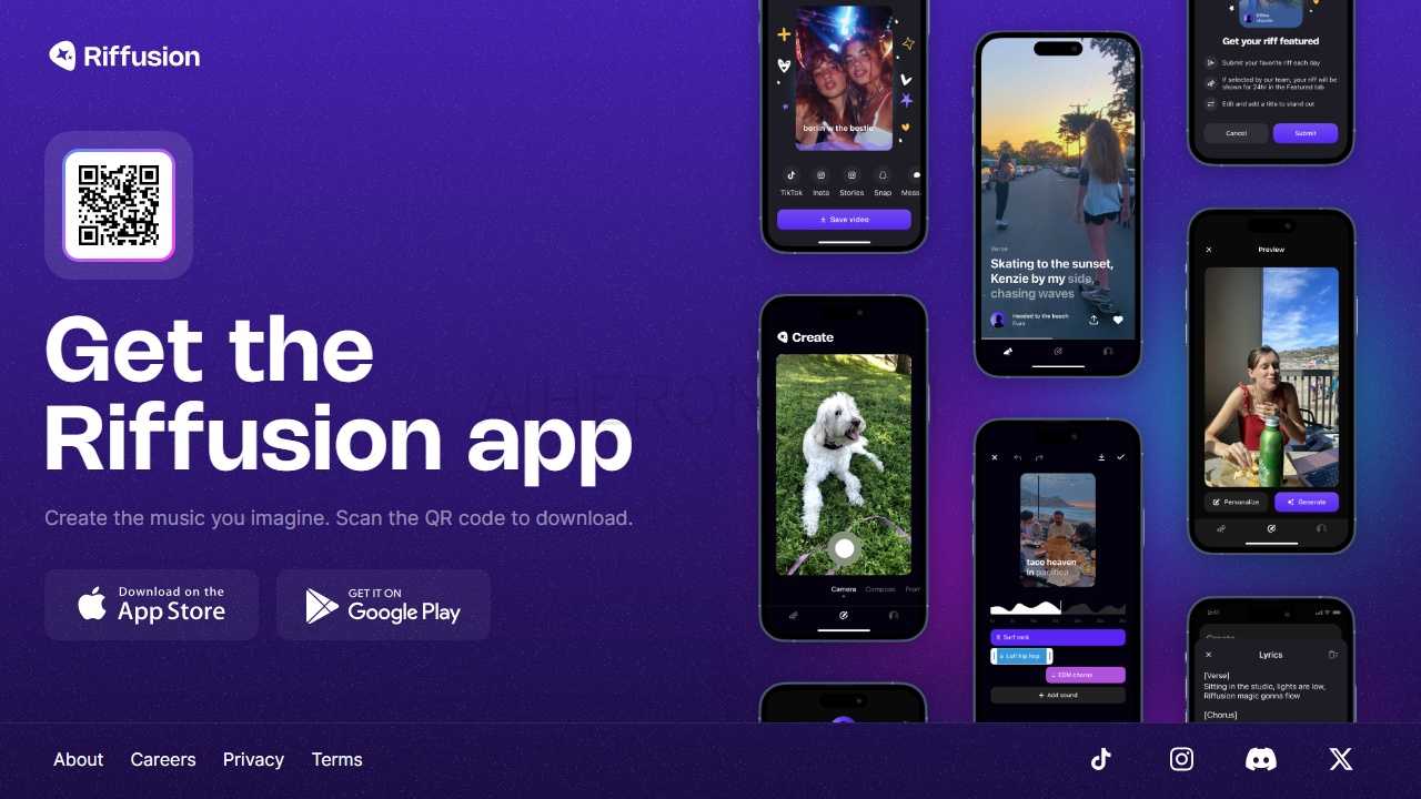 Riffusion: AI music composition generator tool, AI generates different styles of music