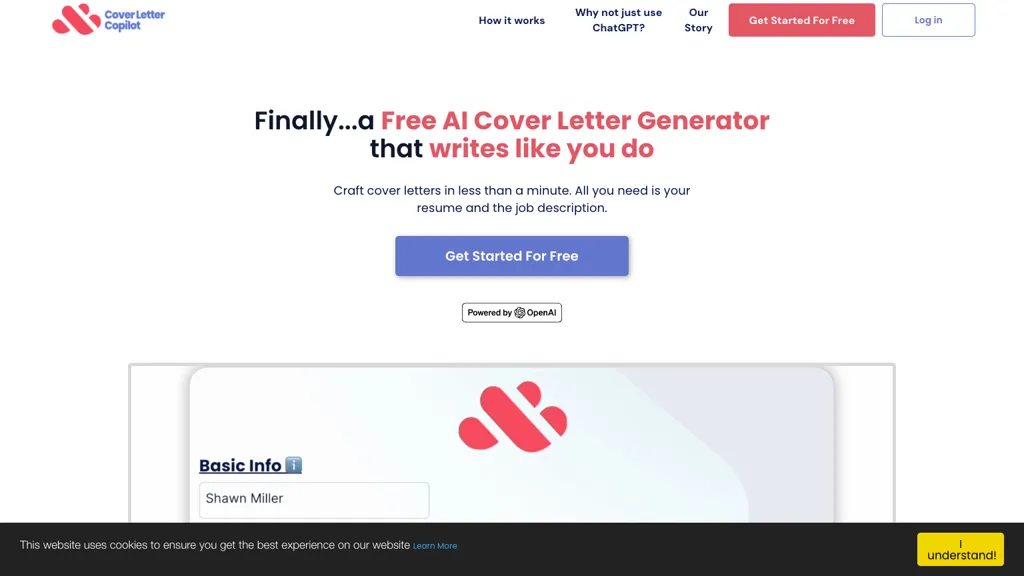 Cover Letter Copilot: a free AI cover letter generator tool to quickly generate job application letter