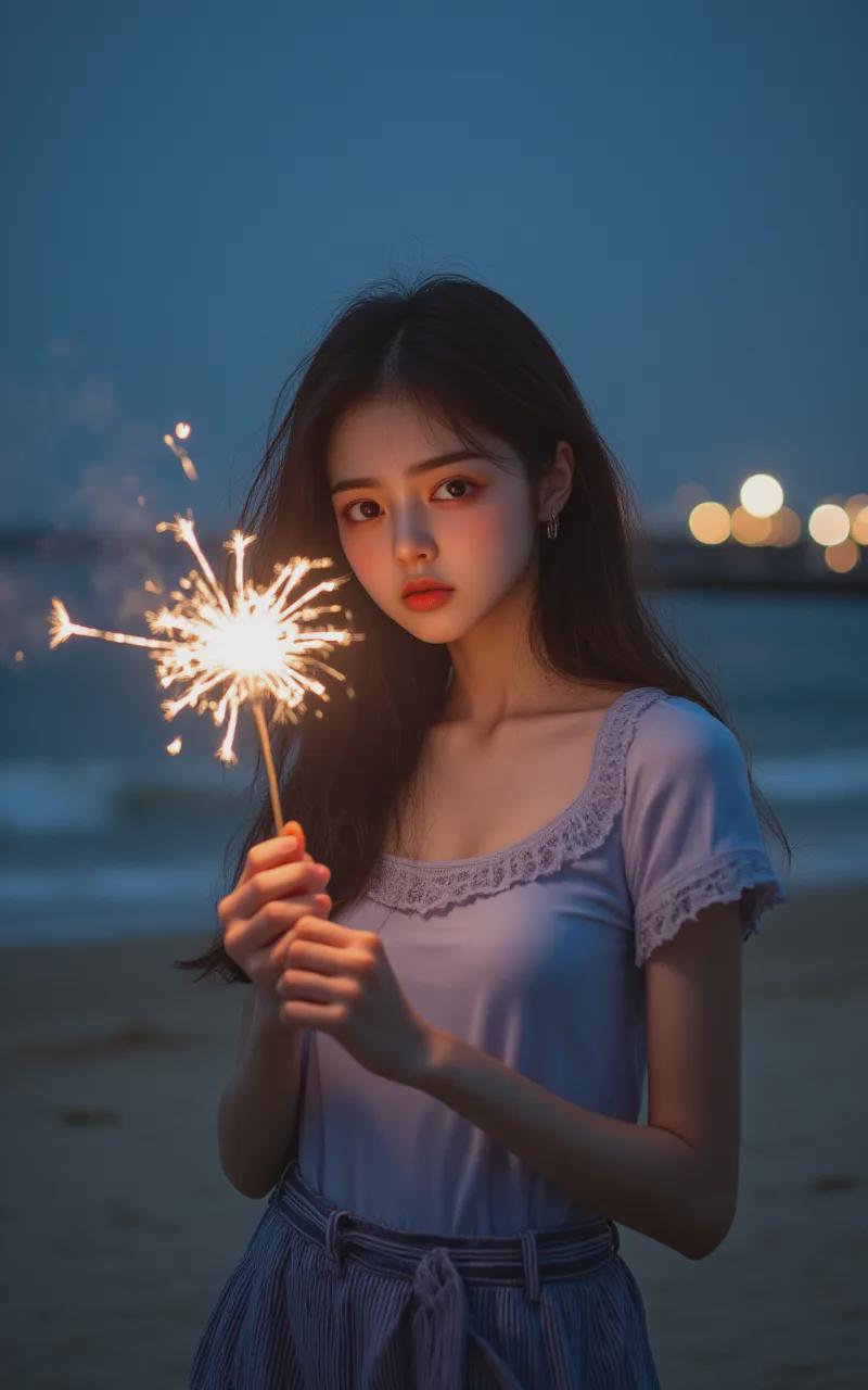 Flux lora模型打造INS风格滤镜，清纯甜美的AI美女人像摄影作品