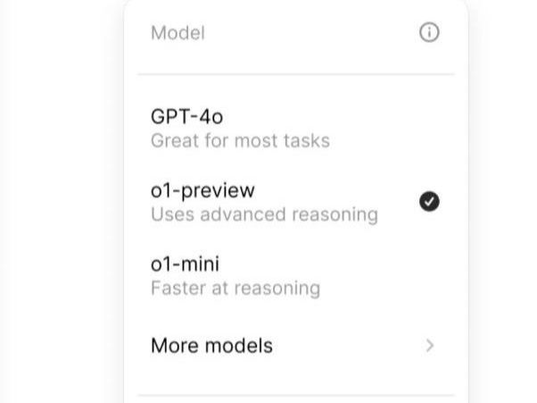 OpenAI's first "reasoning" capable model, o1, is now available to enterprise/education users for up to 50 uses per week!