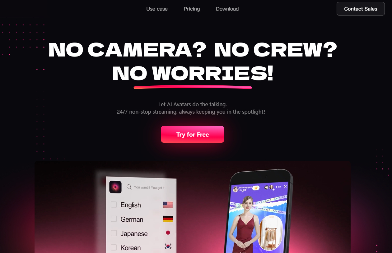 4_KZG55KS2RTYX4ZV BocaLive:AI直播工具,跨境电商平台AI数字人互动直播工具