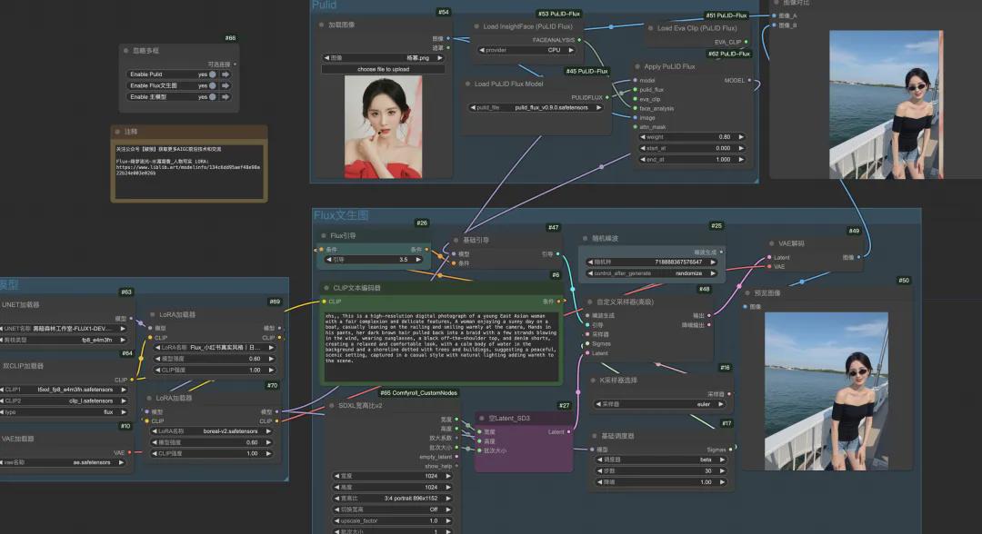 8597ae1cj00skrrtb001yd000u000gcm ComfyUI工作流,Flux一键AI换脸写真等多种场景,不限使用时长和次数