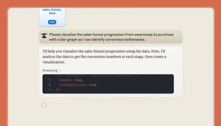 Claude AI goes online with new tool: analyze, visualize data in CSV files