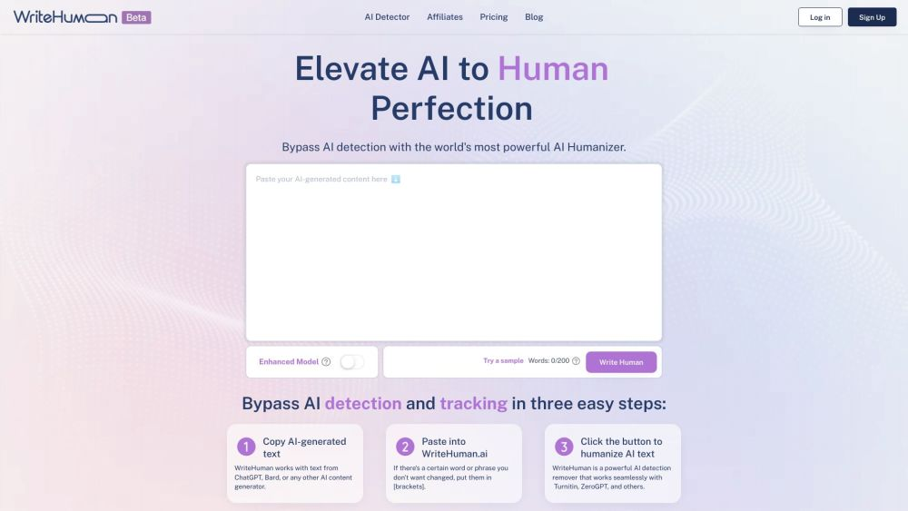 WriteHuman: AI content detection tool to make AI text undetectable