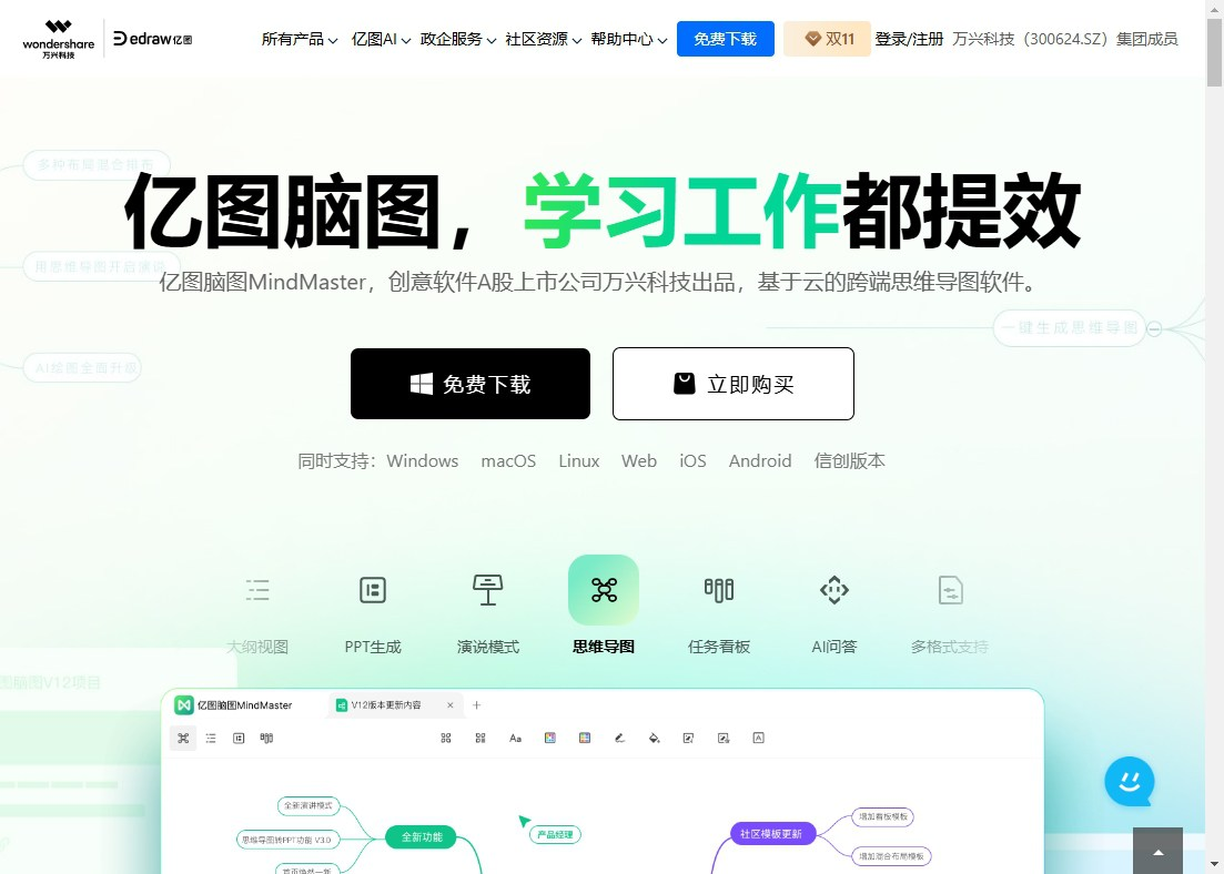 MindMaster Yitu Brainmap: ai mind mapping software, an online collaborative mind mapping and brainstorming tool