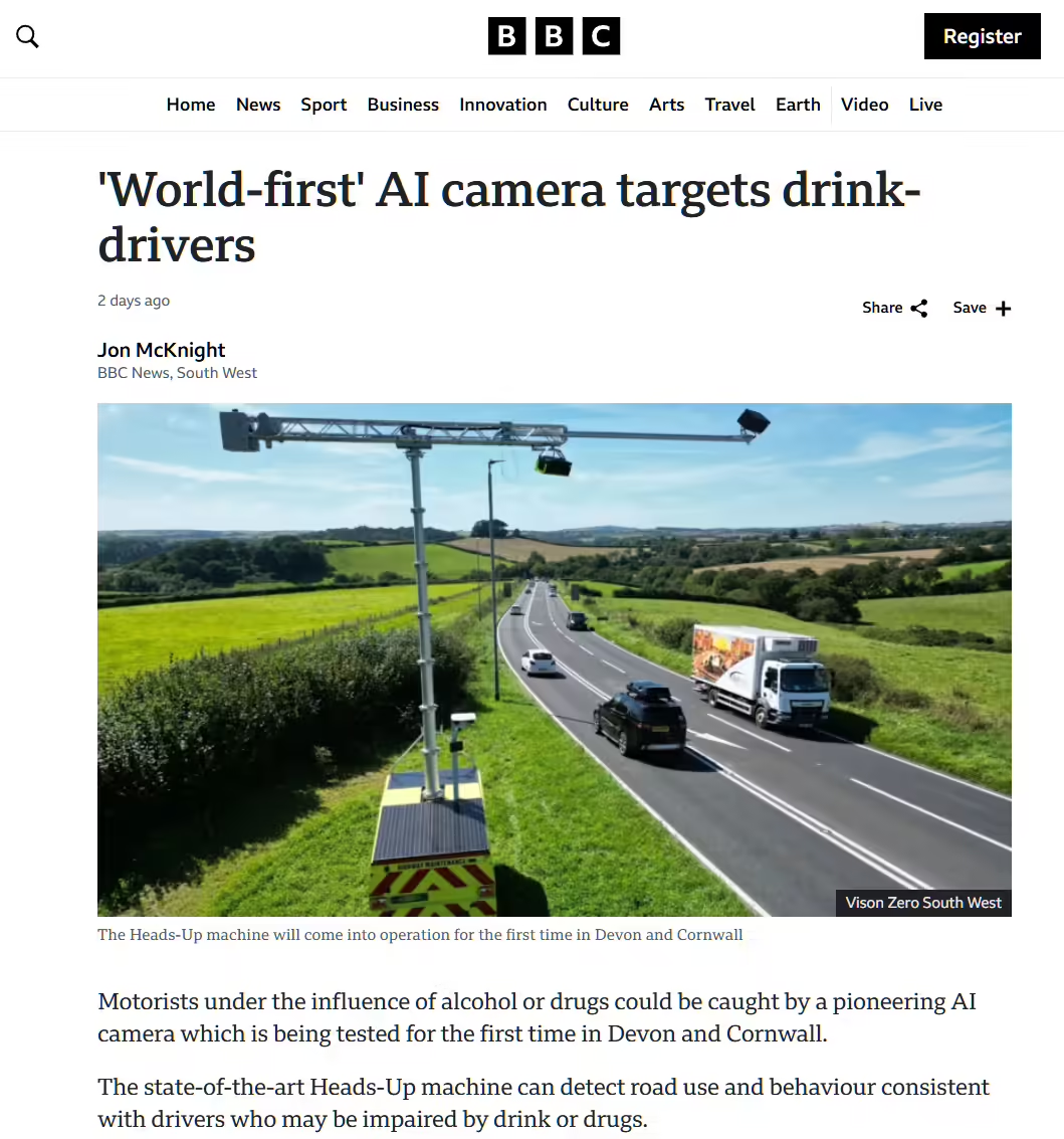 006efc1aj00sokwa300rwd000tf00vhp UK Tests AI Cameras to Catch Drunk Drivers: Can Judge by Driving Behavior and Road Use