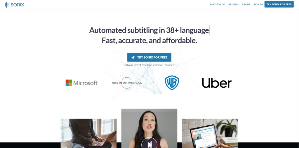 Sonix：自动转录、翻译和字幕平台，自动将你的音频和视频文件转换为文本