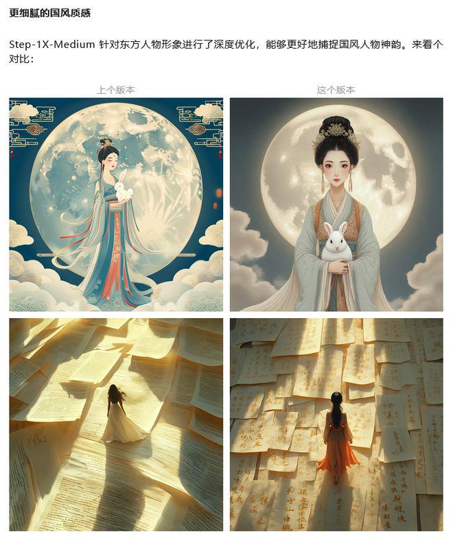 Step-Star releases Step-1X-Medium model: AI image generation speeds up by 30%, supports map-to-map padding gameplay, and upgrades Chinese style creation