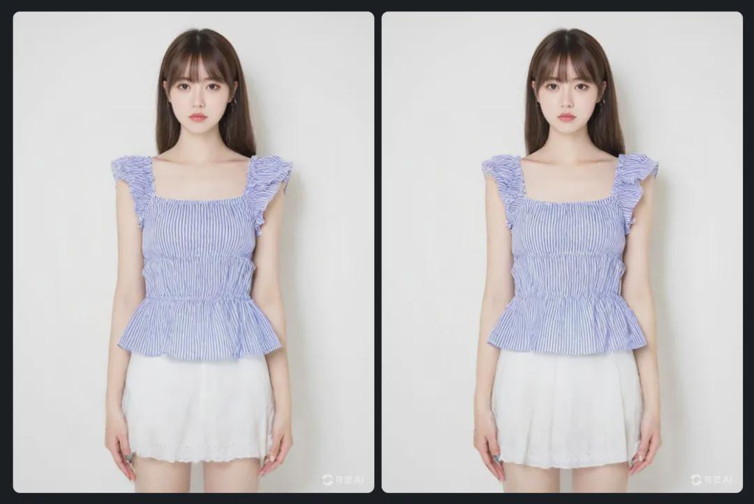 无需模特实景拍摄，用AI帮忙换衣服一键实现模特自由换装