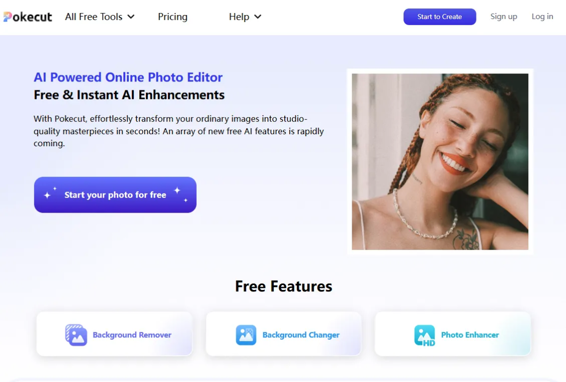 Pokecut：AI智能图片编辑器，一键背景移除与更换，免费AI图片编辑工具
