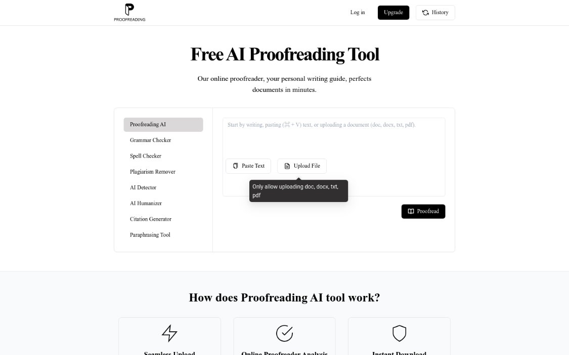 Proofreading AI: Online AI proofreading tool to revise your paper in minutes!