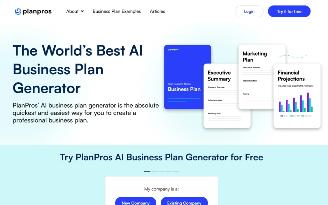 PlanPro: AI Business Plan Generator, Quickly Generate Professional Business Plans