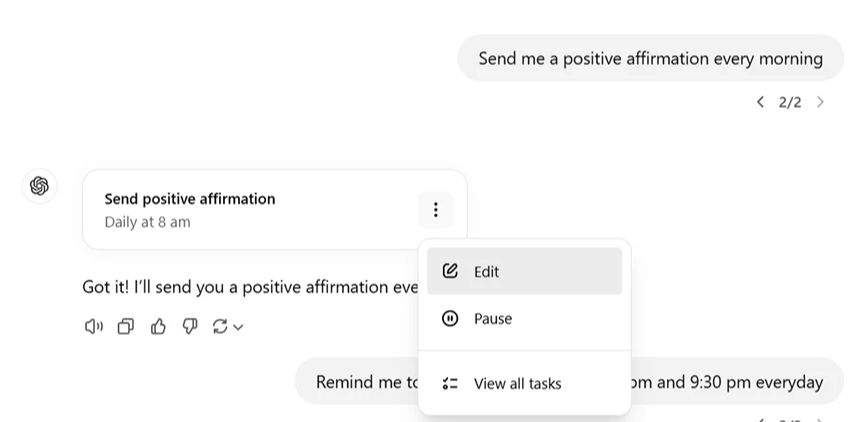 ChatGPT 新功能Tasks上线，使用ChatGPT Tasks 功能的5种方法
