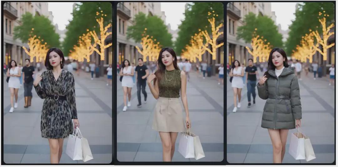 d7a56d9bj00sphr270023d000u000ewm ai beauty video a key to create tutorials, using AI to do sexy young lady street shooting short video