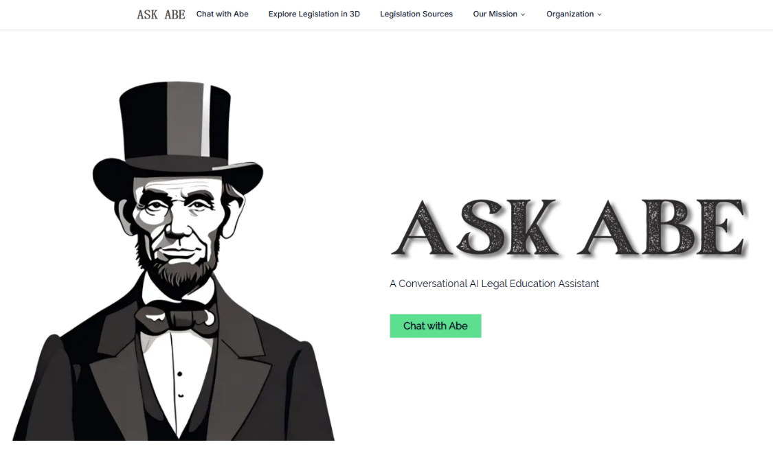 Ask Abe: Intelligent AI legal education assistant that supports learning law through Q&A conversations