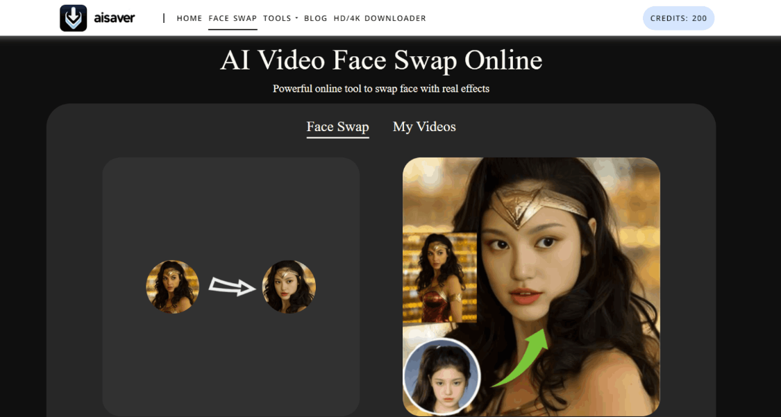 AISaver: AI Video Face Swap, an AI video face swap tool that easily replaces faces with one click