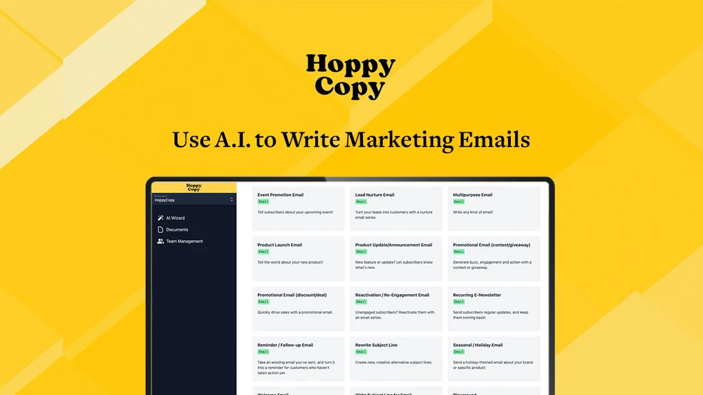 HoppyCopy: AI Email Writer, an Intelligent Writing Tool Designed for Email Marketing