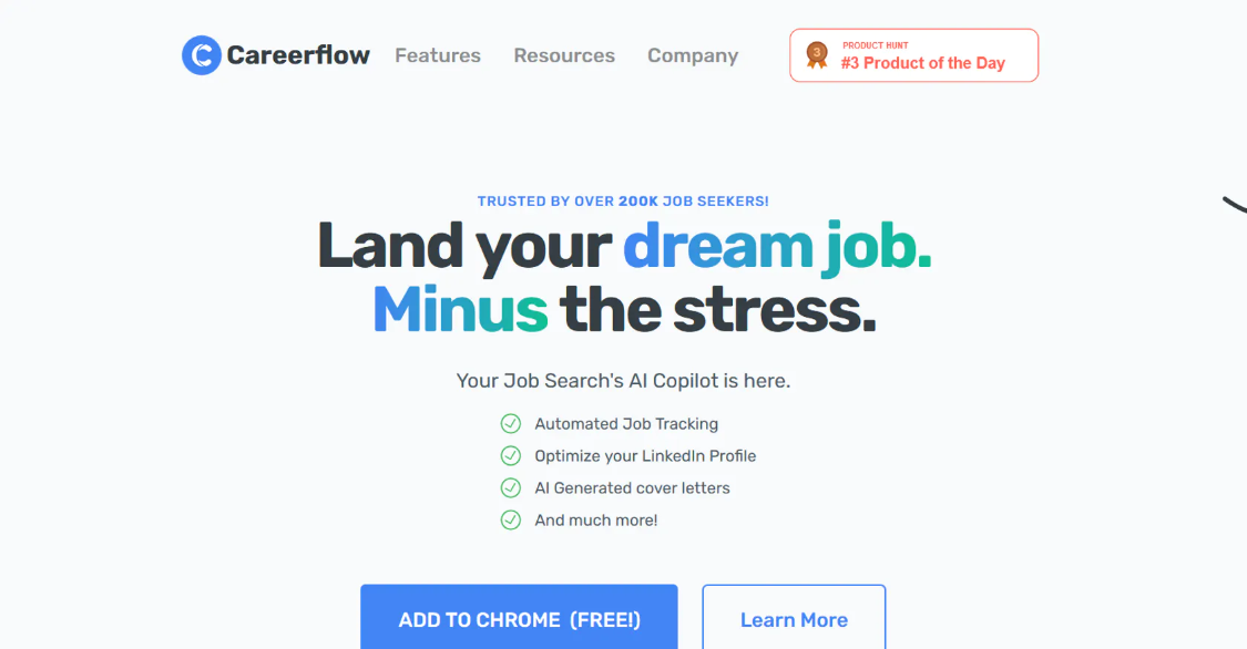 Careerflow: an AI job search assistant that provides AI resume generation, cover letter writing, interview simulation and more!