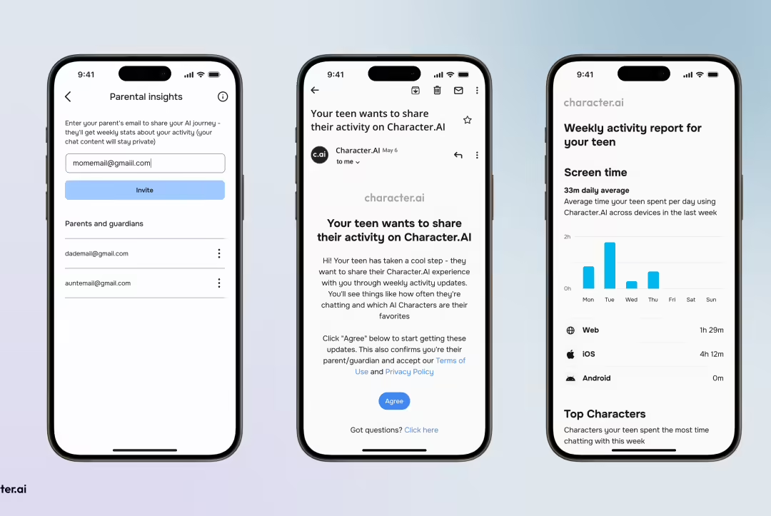 After being accused of causing teen suicides, chatbot platform Character.AI will allow parents to view their children's usage history