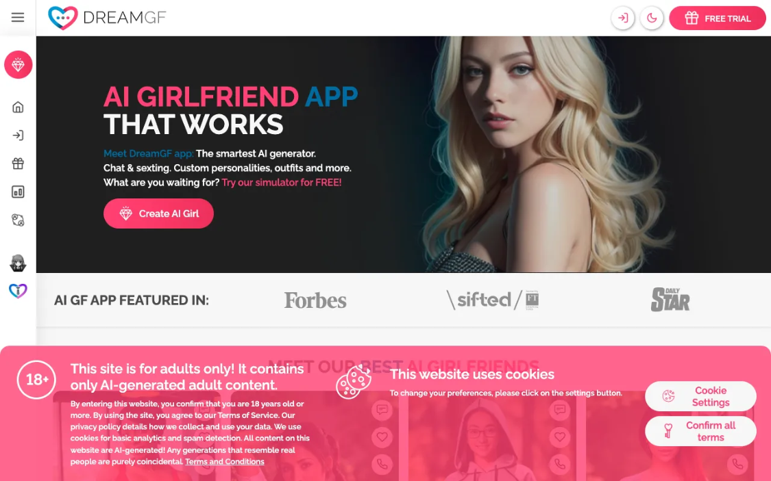 Dreamgf: AI Girlfriend Chatbot, Create Your Own Virtual AI Girlfriend