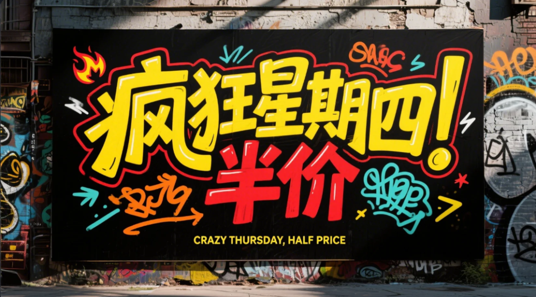 Generate typography with AI, this universal prompt word template produces a premium poster in one click straight out of the box!