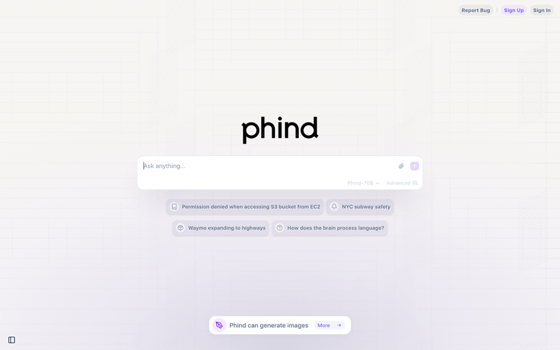 Phind: an AI search engine created for developers to find answers to technical queries quickly and efficiently