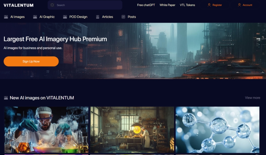 Vitalentum: Comprehensive AI Creative Platform with Free AI Generated Images, Free ChatGPT and MidJorney Tips