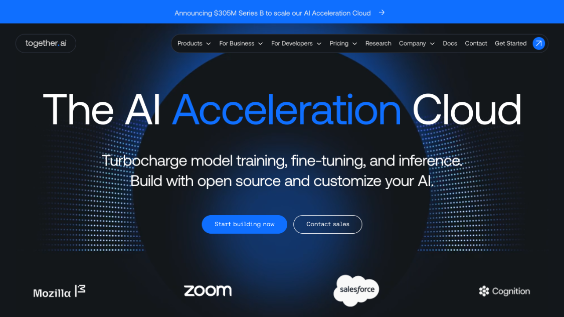 Together AI：生成式AI服务平台，构建和运行生成AI模型的云平台