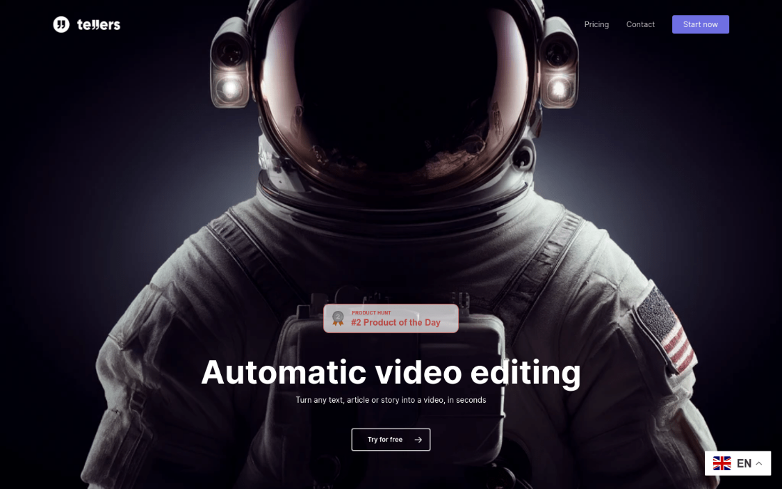Tellers AI: Automated AI video editing tool that requires no video editing expertise