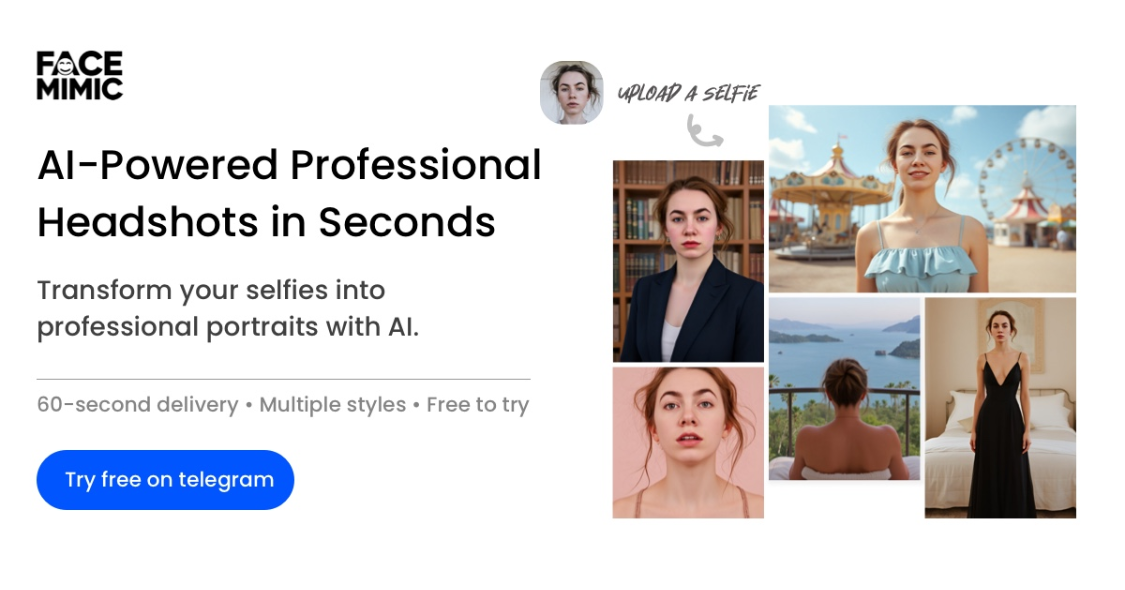 FaceMimic: online AI avatar generator tool to turn ordinary photos into high-quality professional avatars