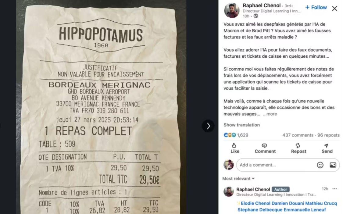 ChatGPT 新图像生成器可轻松生成逼真的假收据，OpenAI 回应