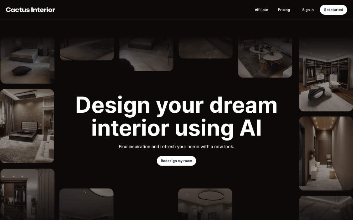 Cactus Interior: an AI interior design tool that allows you to remodel a room by uploading photos and design suggestions