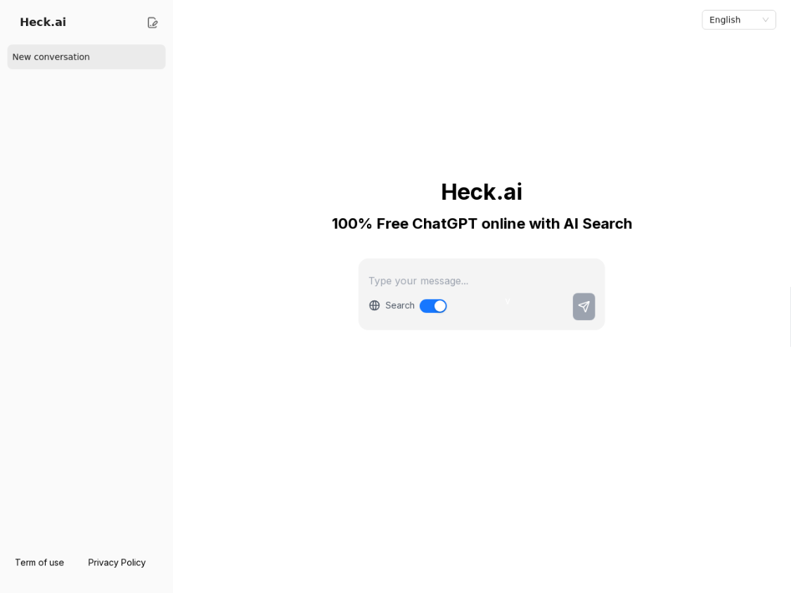 Heck AI: A completely free AI search engine that provides search and content analysis capabilities, including translation, document analysis, and summarization