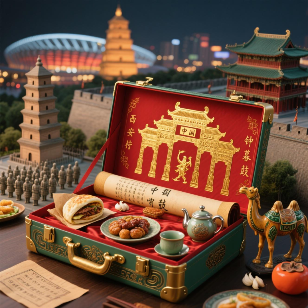 AI创意图片设计，用即梦AI制作爆火城市特色文旅行李箱