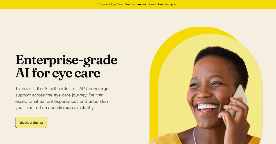 Trapeze：AI眼科护理中心，助力诊所提升患者体验
