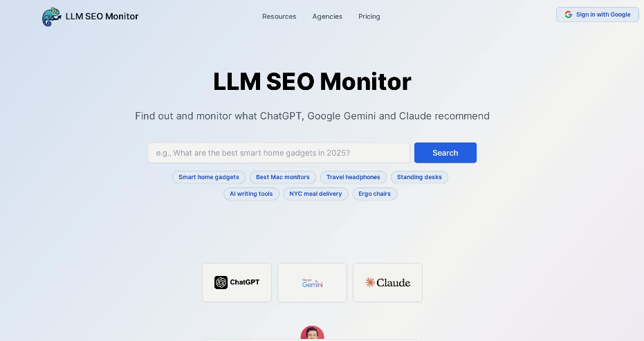 LLM SEO Monitor: AI Search Engine Optimization Monitoring Tool to Boost Rankings on AI Platforms like ChatGPT, Google Gemini and Claude
