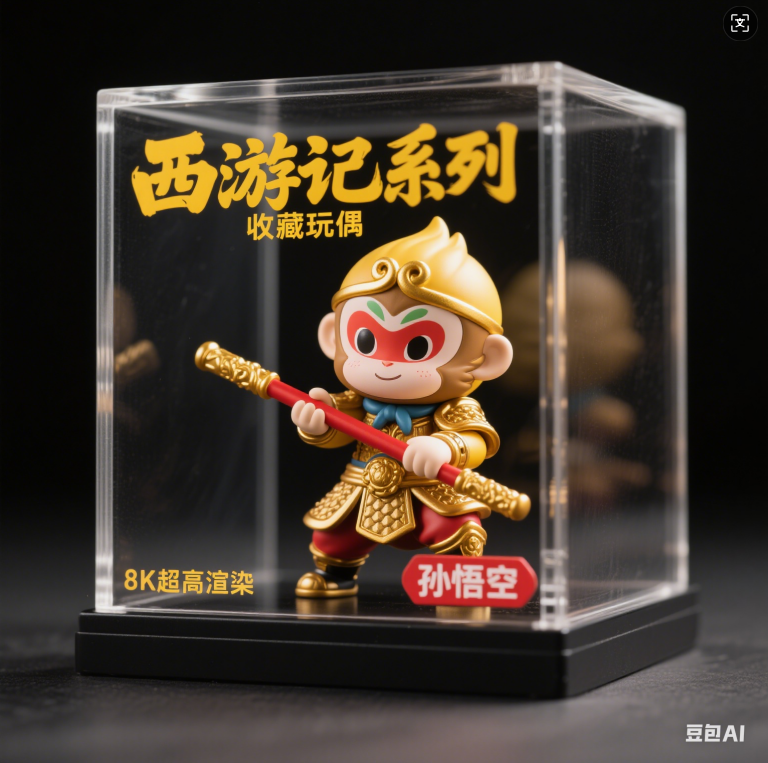 AI绘图新玩法，如何用AI在线制作西游记收藏级玩偶盒装