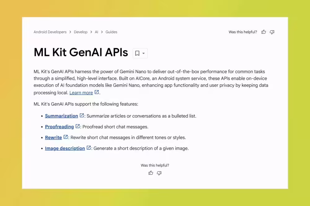 Google Android to push new ML Kit GenAI API to extend end-side Gemini Nano AI model access