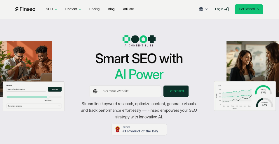 Finseo: AI keyword research, content creation and SEO optimization tools to efficiently improve content quality and search rankings