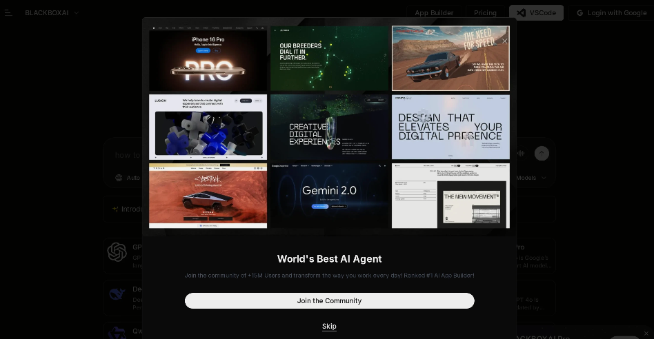 b6f98d10j00swibgt008ed000qc00dop Blackbox: an AI tool for quickly building apps without coding, with support for multiple large language models