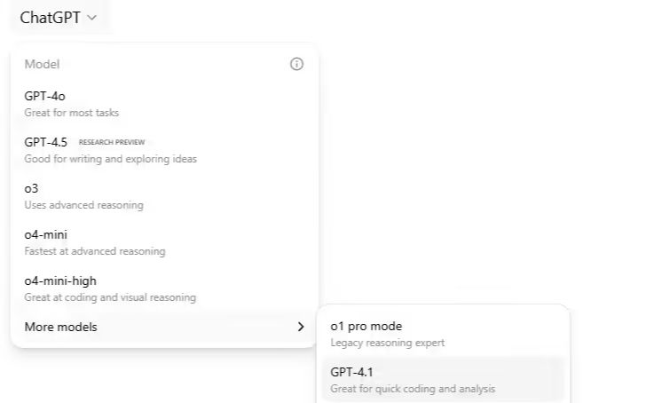 OpenAI Upgrades ChatGPT AI Chatbot, GPT-4.1 Programming Expert Model Debuts