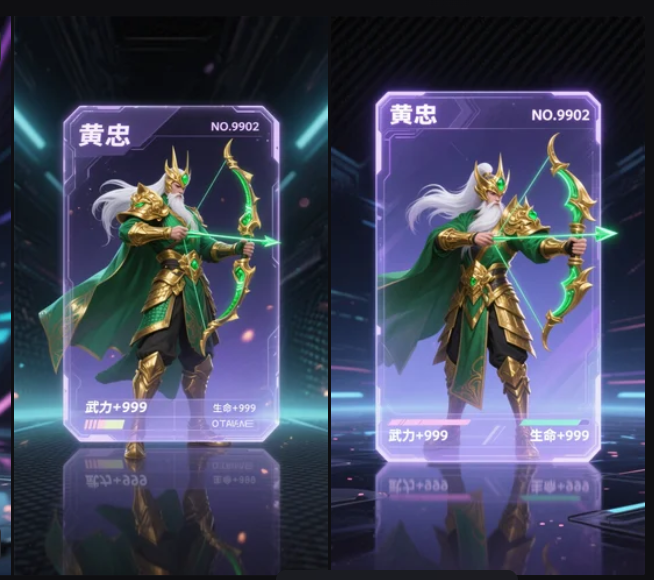 Using AI to create 3D game card props display, AI card design is so awesome!