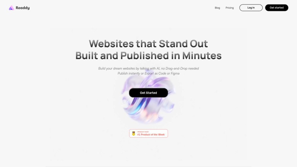 Ready AI: Al Product Design Tool, an AI for designing websites and applications