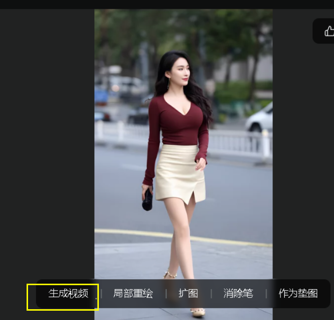 AI hot play, using AI to do sexy young lady street shooting short video