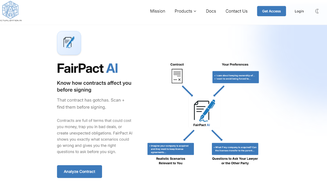 FairPact AI: AI Intelligent Contract Analytics Platform to Help You Identify Potentially Risky Terms Before Signing Contracts
