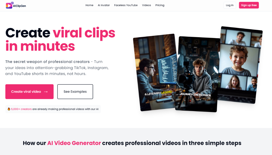 AI Clip Gen: AI video generator to create explosive short videos in minutes